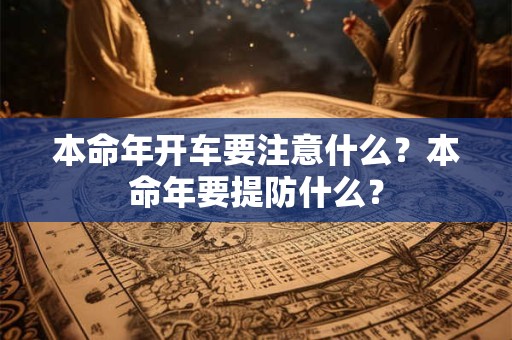 本命年开车要注意什么？本命年要提防什么？