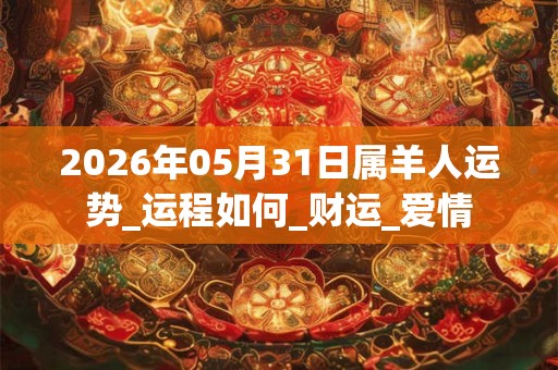 2026年05月31日属羊人运势_运程如何_财运_爱情