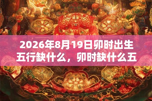 2026年8月19日卯时出生五行缺什么，卯时缺什么五行