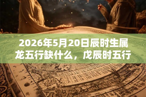 2026年5月20日辰时生属龙五行缺什么，戊辰时五行缺什么