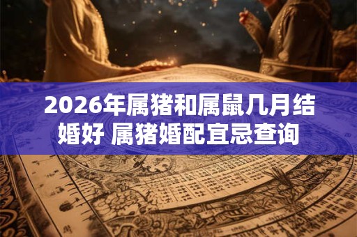 2026年属猪和属鼠几月结婚好 属猪婚配宜忌查询