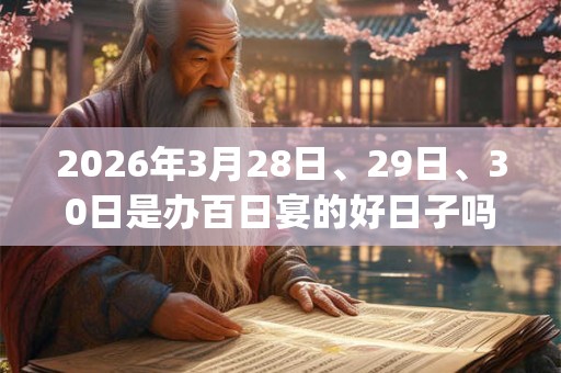 2026年3月28日、29日、30日是办百日宴的好日子吗_办百日宴可以吗
