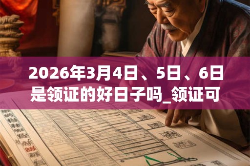 2026年3月4日、5日、6日是领证的好日子吗_领证可以吗