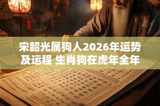 宋韶光属狗人2026年运势及运程 生肖狗在虎年全年每月运势如何