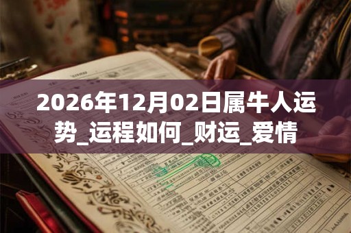 2026年12月02日属牛人运势_运程如何_财运_爱情
