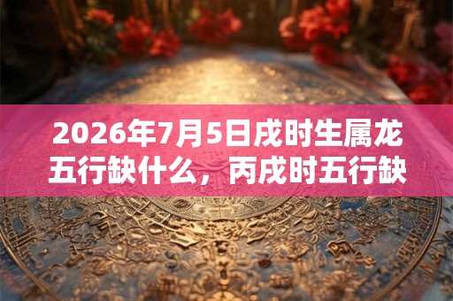 2026年7月5日戌时生属龙五行缺什么,丙戌时五行缺什么 2026年7月5日戌时生属龙五行缺什么,丙戌时五行缺什么