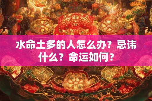 水命土多的人怎么办?忌讳什么?命运如何? 水命土多的人怎么办?忌讳什么?命运如何?