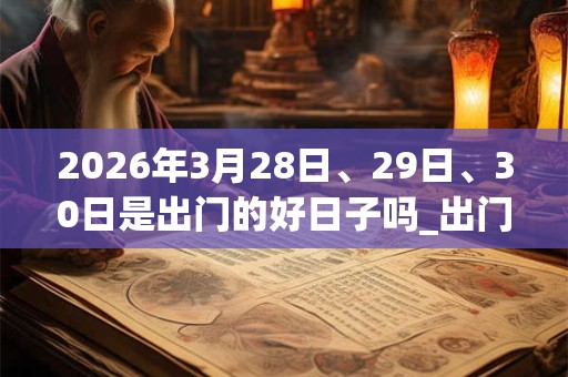 2026年3月28日、29日、30日是出门的好日子吗_出门可以吗