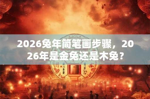 2026兔年简笔画步骤，2026年是金兔还是木兔？