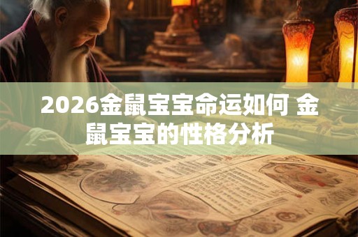 2026金鼠宝宝命运如何 金鼠宝宝的性格分析