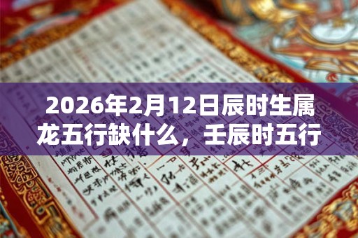 2026年2月12日辰时生属龙五行缺什么，壬辰时五行缺什么