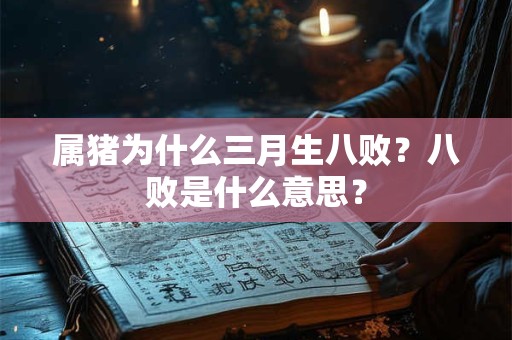 属猪为什么三月生八败？八败是什么意思？