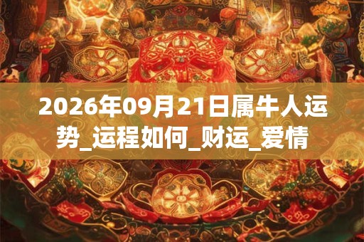 2026年09月21日属牛人运势_运程如何_财运_爱情