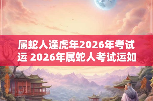 属蛇人逢虎年2026年考试运 2026年属蛇人考试运如何