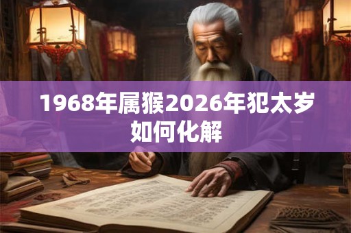 1968年属猴2026年犯太岁如何化解 1968年属猴2026年犯太岁如何化解