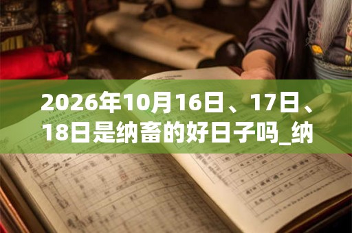2026年10月16日、17日、18日是纳畜的好日子吗_纳畜可以吗