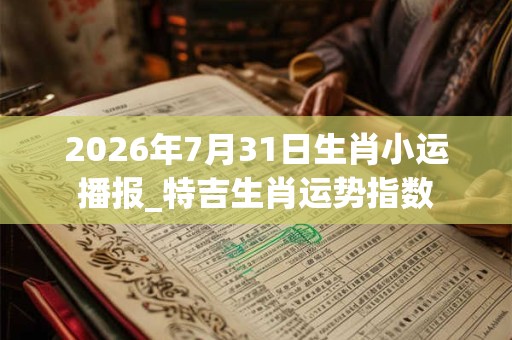 2026年7月31日生肖小运播报_特吉生肖运势指数
