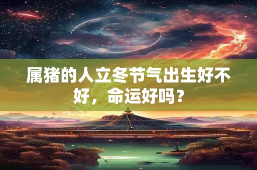 属猪的人立冬节气出生好不好，命运好吗？