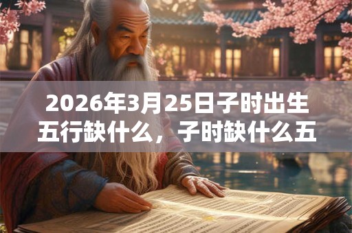 2026年3月25日子时出生五行缺什么，子时缺什么五行
