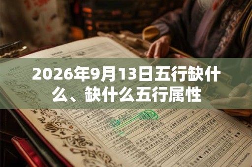 2026年9月13日五行缺什么、缺什么五行属性