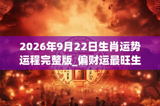 2026年9月22日生肖运势运程完整版_偏财运最旺生肖 2026年9月22日生肖运势运程完整版_偏财运最旺生肖