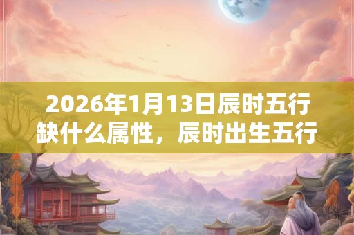 2026年1月13日辰时五行缺什么属性，辰时出生五行缺什么