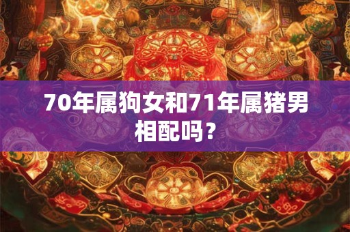 70年属狗女和71年属猪男相配吗？