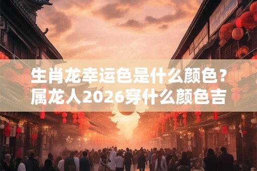 生肖龙幸运色是什么颜色?属龙人2026穿什么颜色吉利 生肖龙幸运色是什么颜色?属龙人2026穿什么颜色吉利