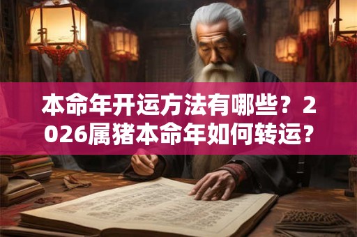 本命年开运方法有哪些？2026属猪本命年如何转运？