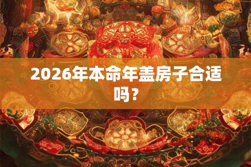 2026年本命年盖房子合适吗？