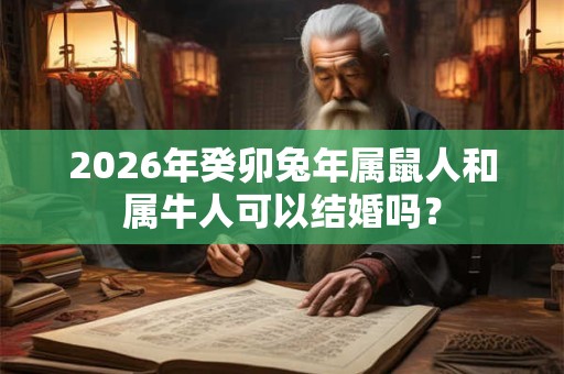 2026年癸卯兔年属鼠人和属牛人可以结婚吗？