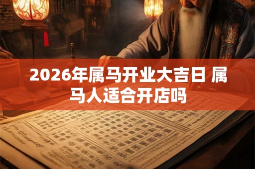 2026年属马开业大吉日 属马人适合开店吗