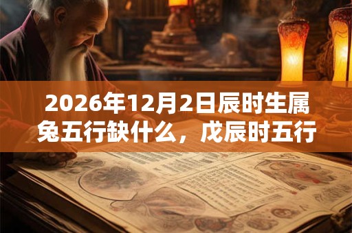 2026年12月2日辰时生属兔五行缺什么，戊辰时五行缺什么