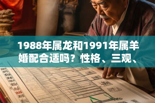 1988年属龙和1991年属羊婚配合适吗？性格、三观、外貌全方位分析