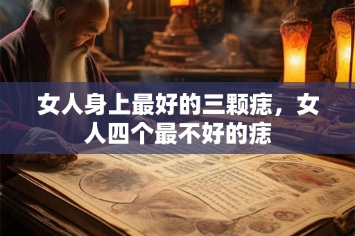 女人身上最好的三颗痣，女人四个最不好的痣
