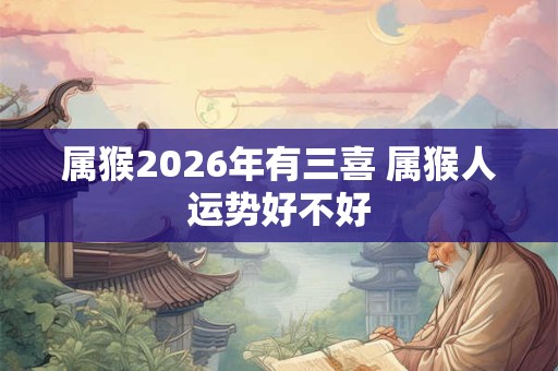 属猴2026年有三喜 属猴人运势好不好