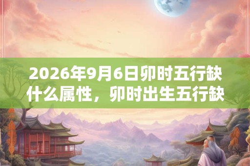 2026年9月6日卯时五行缺什么属性,卯时出生五行缺什么 2026年9月6日卯时五行缺什么属性,卯时出生五行缺什么