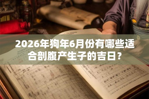 2026年狗年6月份有哪些适合剖腹产生子的吉日？