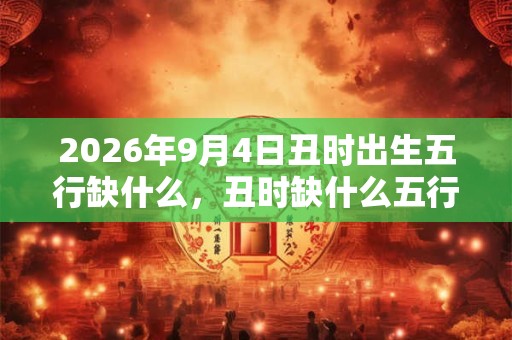 2026年9月4日丑时出生五行缺什么，丑时缺什么五行