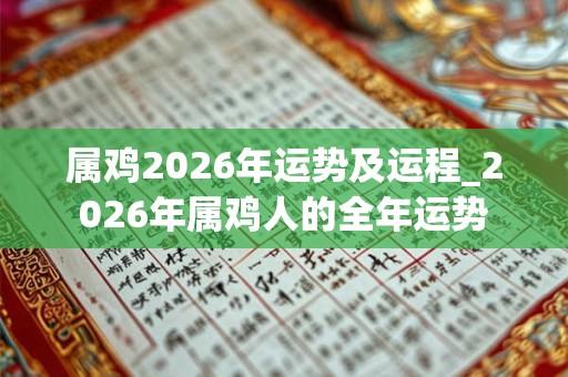 属鸡2026年运势及运程_2026年属鸡人的全年运势