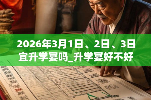 2026年3月1日、2日、3日宜升学宴吗_升学宴好不好