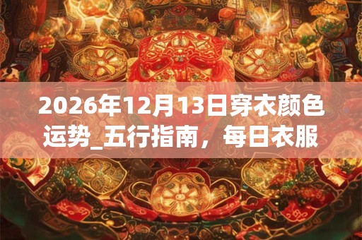 2026年12月13日穿衣颜色运势_五行指南,每日衣服颜色幸运色 2026年12月13日穿衣颜色运势_五行指南,每日衣服颜色幸运色