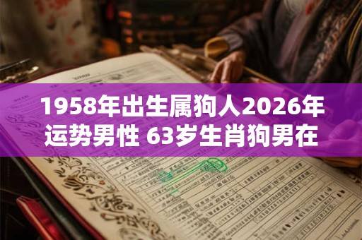 1958年出生属狗人2026年运势男性 63岁生肖狗男在2026年运气如何
