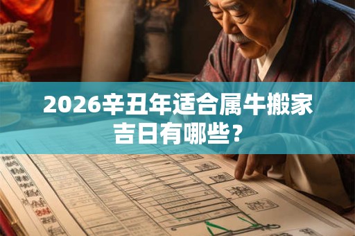 2026辛丑年适合属牛搬家吉日有哪些？
