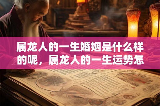 属龙人的一生婚姻是什么样的呢，属龙人的一生运势怎么样？