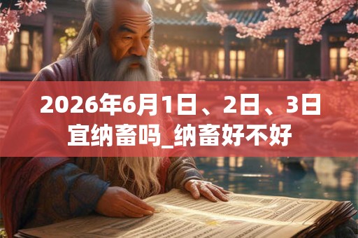 2026年6月1日、2日、3日宜纳畜吗_纳畜好不好
