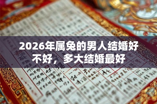 2026年属兔的男人结婚好不好，多大结婚最好