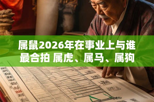 属鼠2026年在事业上与谁最合拍 属虎、属马、属狗