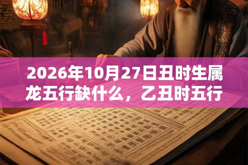 2026年10月27日丑时生属龙五行缺什么，乙丑时五行缺什么