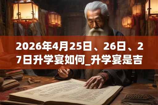 2026年4月25日、26日、27日升学宴如何_升学宴是吉日吗 2026年4月25日、26日、27日升学宴如何_升学宴是吉日吗